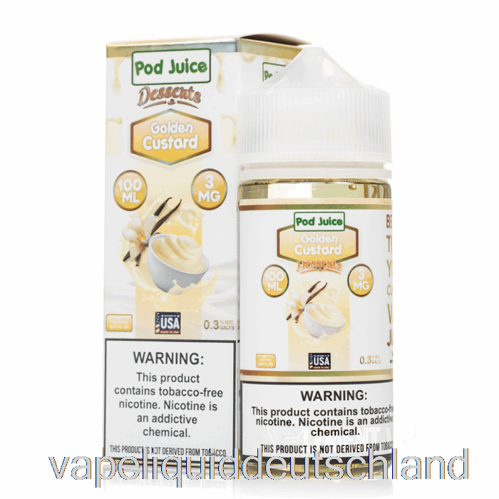 Golden Custard - Schotensaft-Desserts - 100 Ml 0 Mg Vape-Flüssigkeit